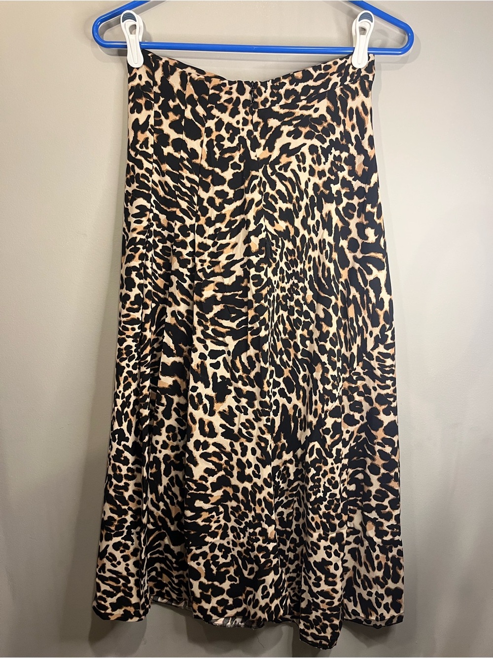 Zara Leopard Midi Skirt in Black and Tan